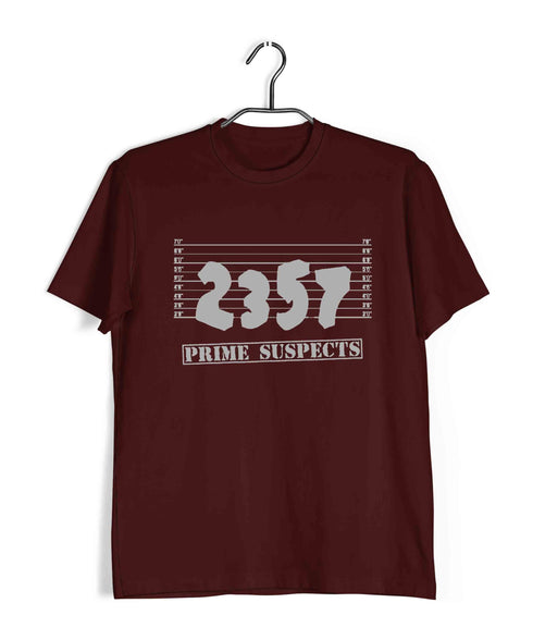 Mathematics Prime Suspects Nerd Wordplay Casual Graphic Printed T-Shirt for Men